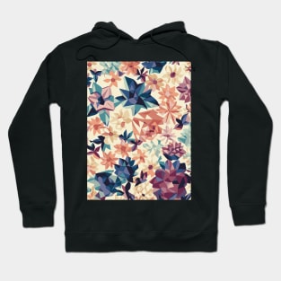 Floral Pattern Polygon style: Polygonal Petal Prism Hoodie